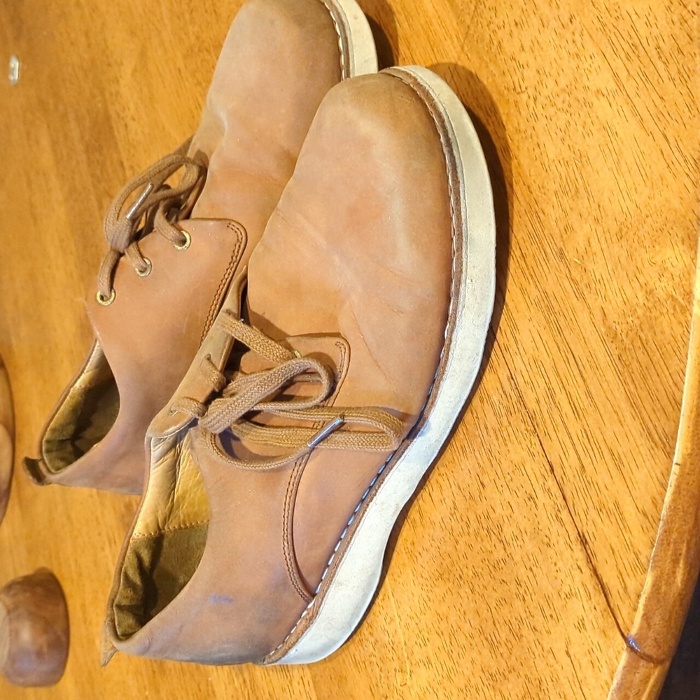Samuel Hubbard Free Suede Nubuck Leather Oxford Red Orange Men sz 9.5 No insole